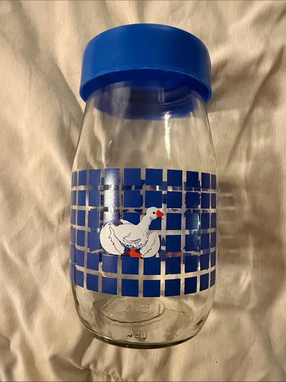 Vintage Carlton Glass Goose Jar